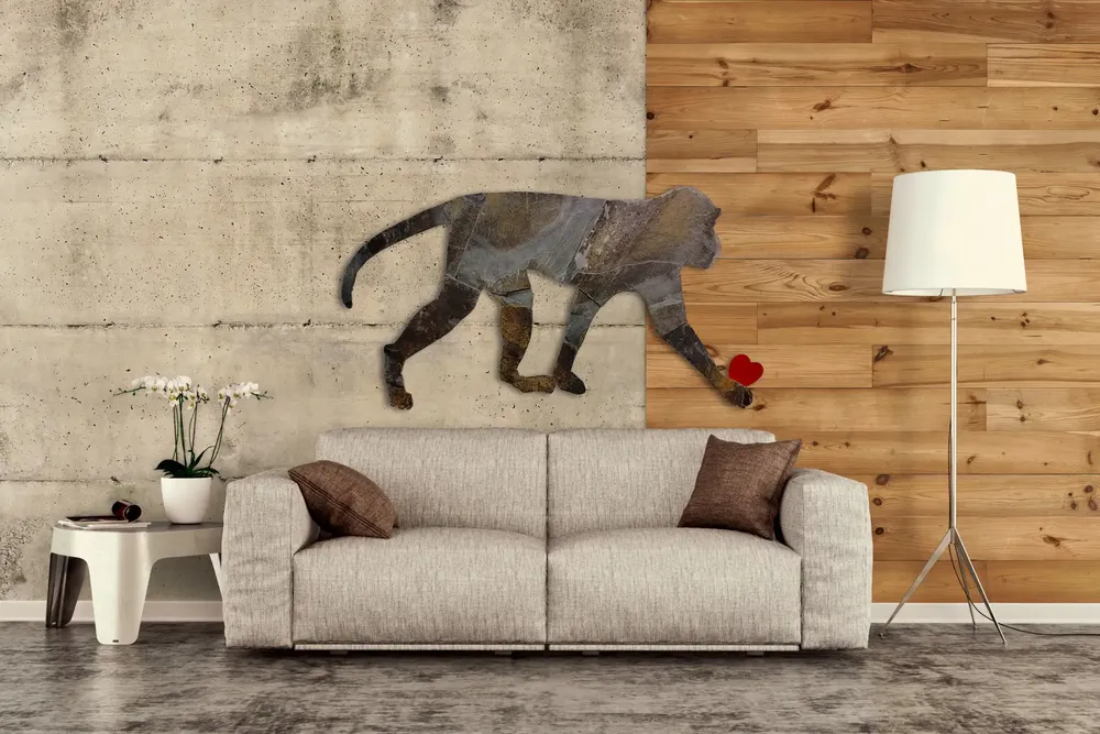 Artwork titled "Like" made with slate stone, laminate in the year 2023 by Juan Diego Miguel