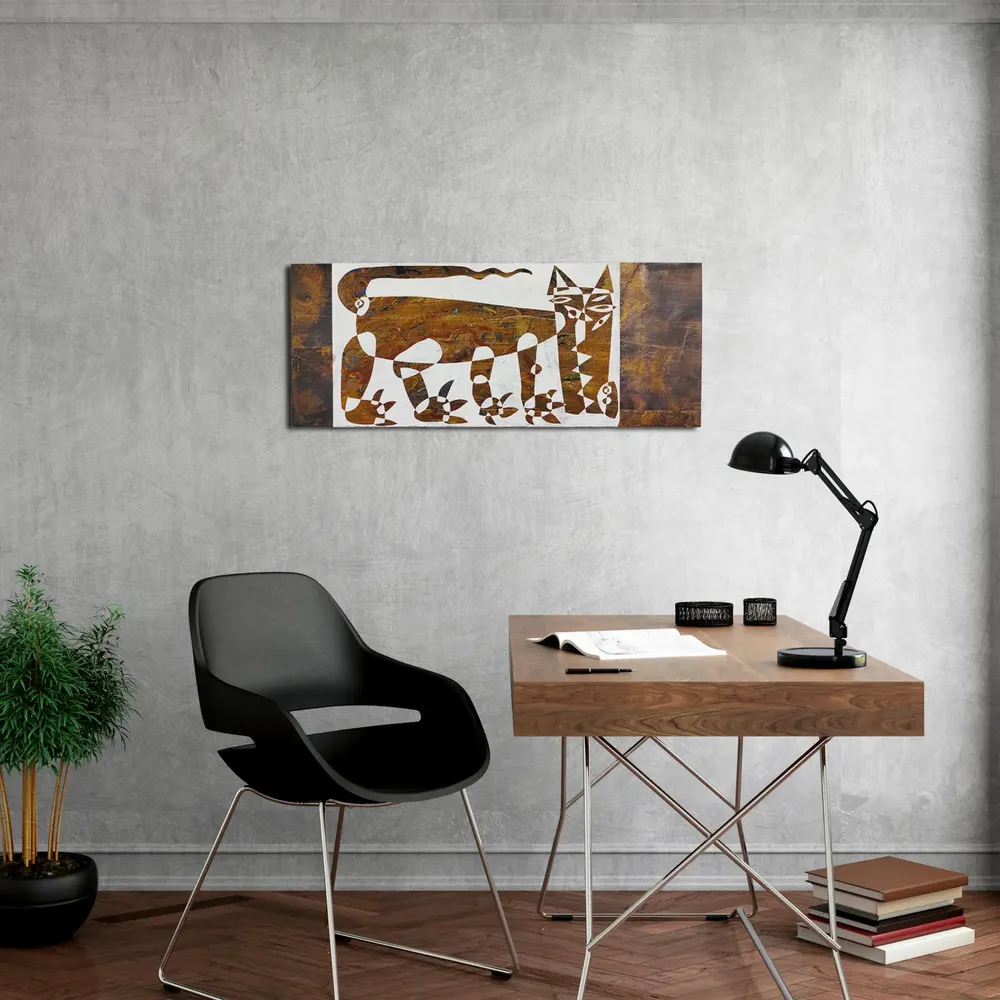 Artwork titled "Perro" made with copper, synthetic enamelled paint, laminate in the year 2023 by Juan Diego Miguel