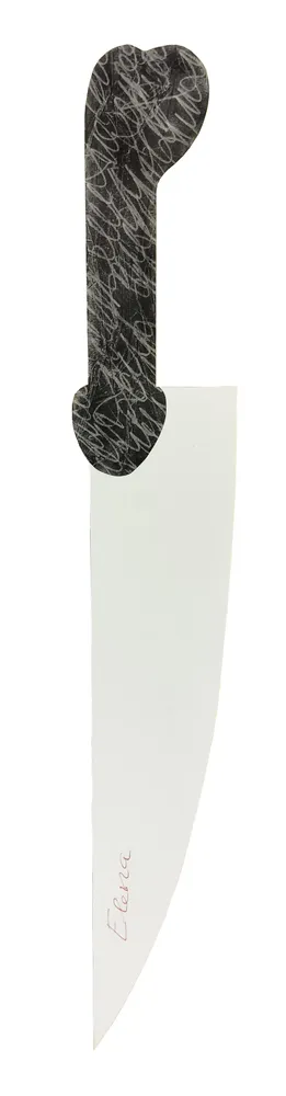Artwork titled "Obituario de Elena" made with graphite, paper, ink in the year 2023 by Juan Diego Miguel