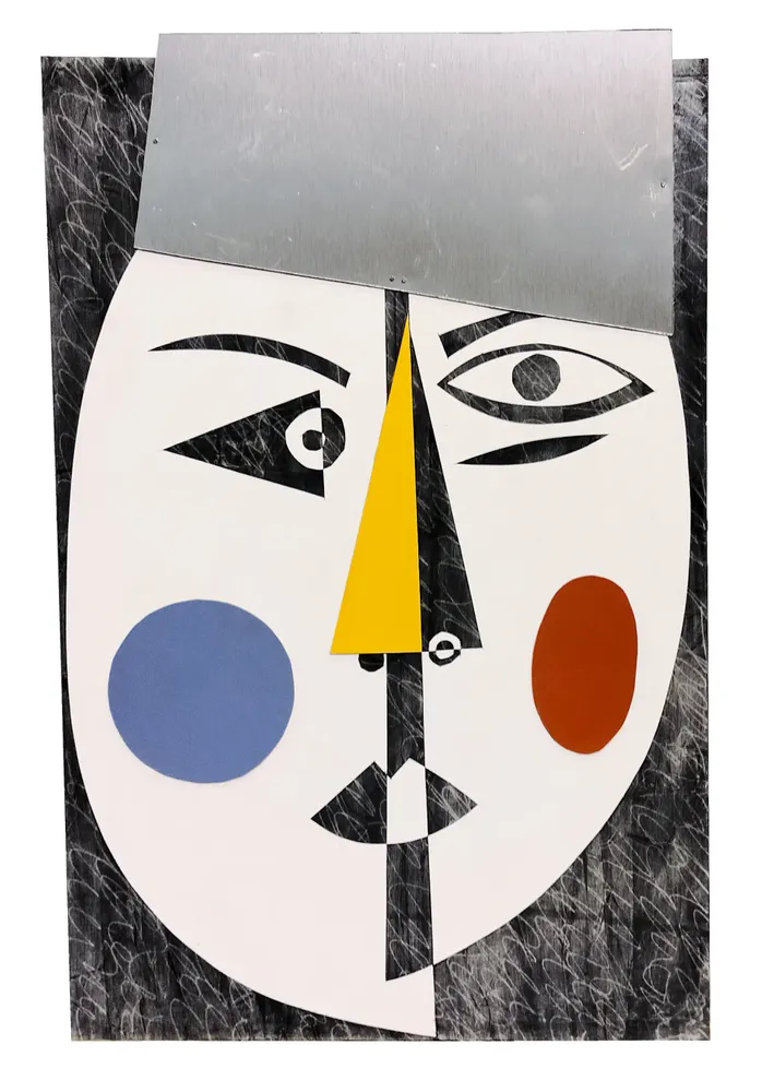 Artwork titled "Cabeza" made with graphite, paper, laminate in the year 2023 by Juan Diego Miguel