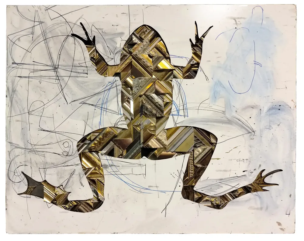 Artwork titled "Rana" made with mdf, frames in the year 2023 by Juan Diego Miguel