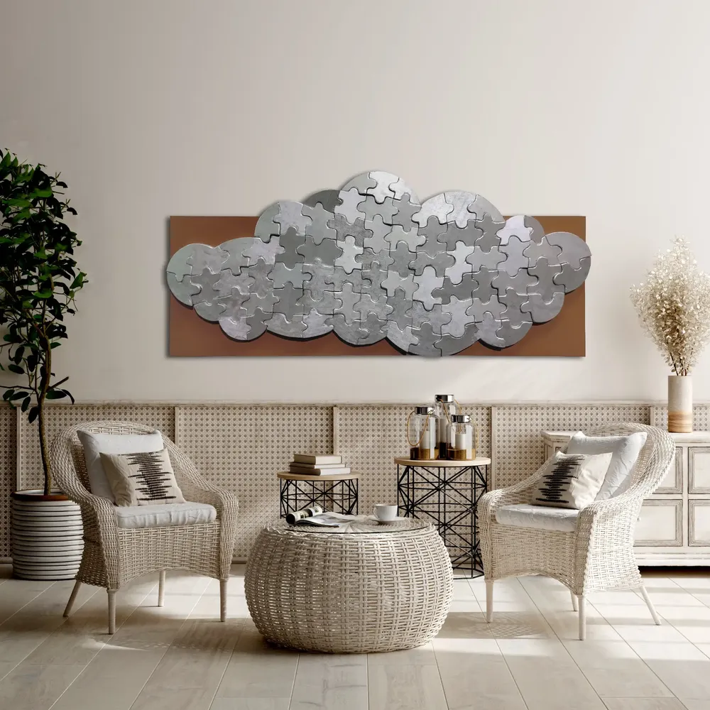 Artwork titled "Nube" made with synthetic enamelled paint, plywood, laminate in the year 2023 by Juan Diego Miguel