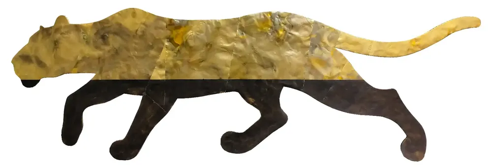 Artwork titled "Gato" made with brass in the year 2024 by Juan Diego Miguel