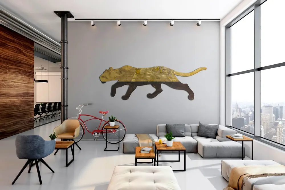 Artwork titled "Gato" made with brass in the year 2024 by Juan Diego Miguel