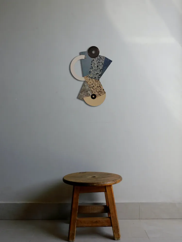 Artwork titled "Jarra" made with laminate, iron, abrasive in the year 2024 by Juan Diego Miguel