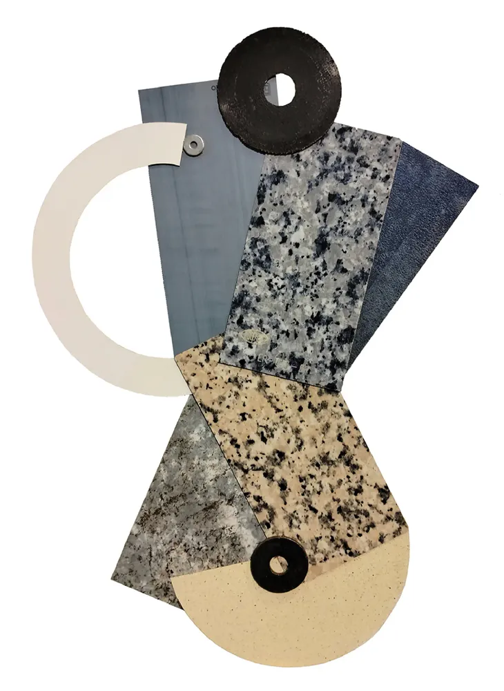 Artwork titled "Jarra" made with laminate, iron, abrasive in the year 2024 by Juan Diego Miguel