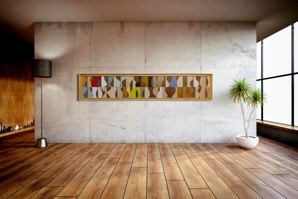 Artwork titled "Bodegon" made with wood, mdf, plastic in the year 2024 by Juan Diego Miguel