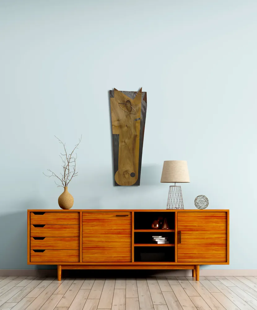 Artwork titled "Caballo" made with brass, graphite, wood, mdf in the year 2024 by Juan Diego Miguel