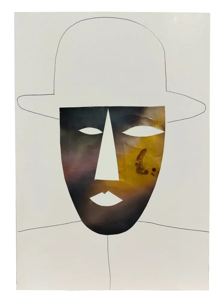 Artwork titled "Señor con sombrero" made with copper, Pen, paper in the year 2024 by Juan Diego Miguel