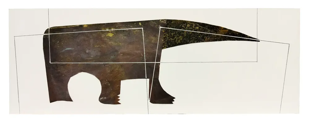Artwork titled "Hormiguero" made with brass, Typex, pen in the year 2024 by Juan Diego Miguel