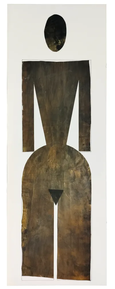 Artwork titled "Mujer" made with copper, brass, Pen in the year 2024 by Juan Diego Miguel