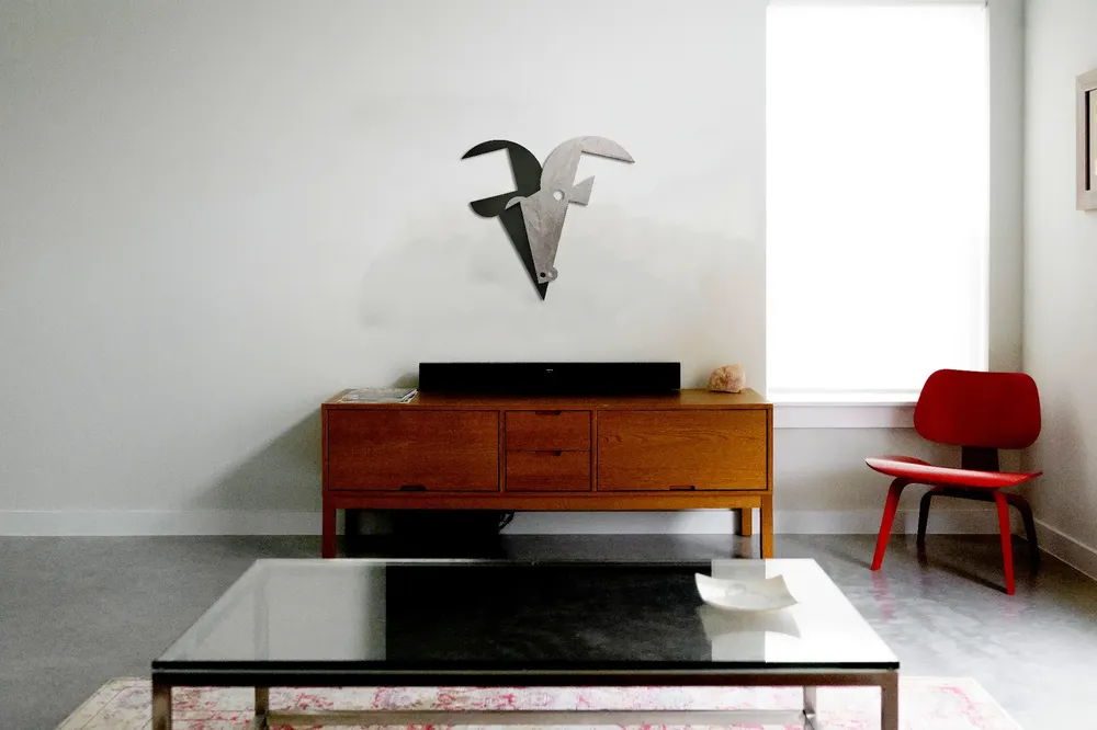 Artwork titled "Cabra" made with synthetic enamelled paint, plywood, mdf in the year 2024 by Juan Diego Miguel