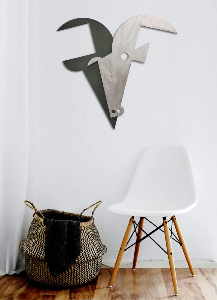 Artwork titled "Cabra" made with synthetic enamelled paint, plywood, mdf in the year 2024 by Juan Diego Miguel