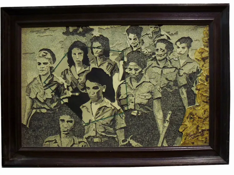 Artwork titled "Milicianas" made with undefined in the year 1975 by Juan Diego Miguel