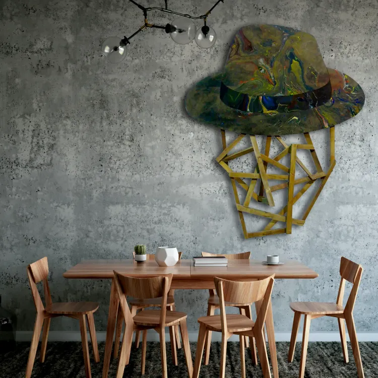 Artwork titled "Cabeza tocada-2" made with undefined in the year 2010 by Juan Diego Miguel