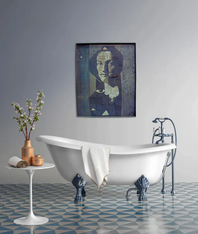 Artwork titled "Dama del ojo" made with undefined in the year 1986 by Juan Diego Miguel