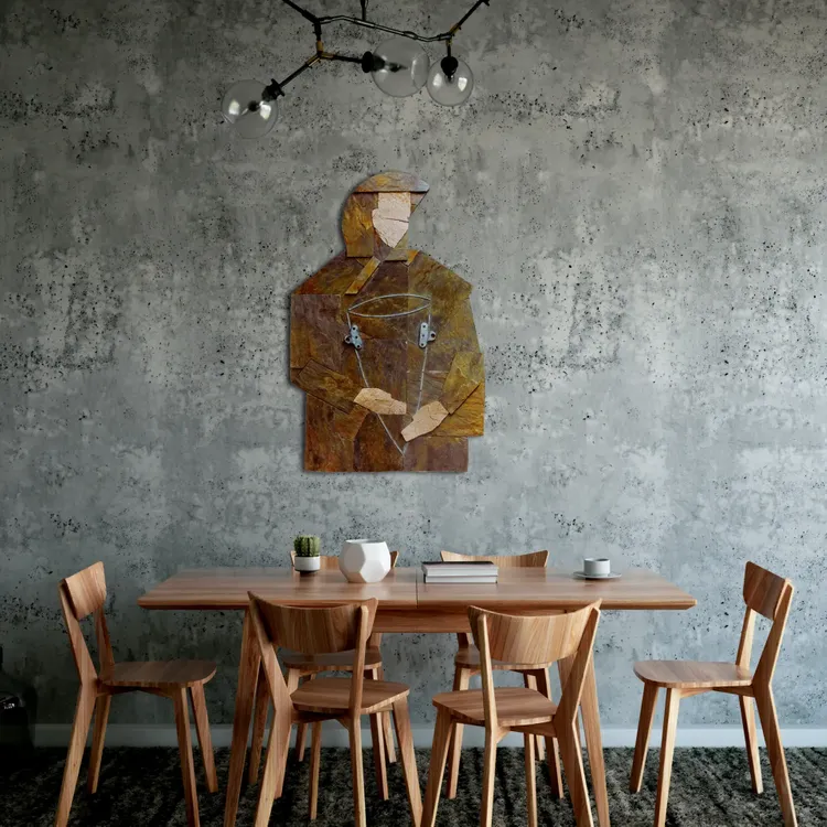 Artwork titled "Personaje con caldero" made with undefined in the year 1992 by Juan Diego Miguel
