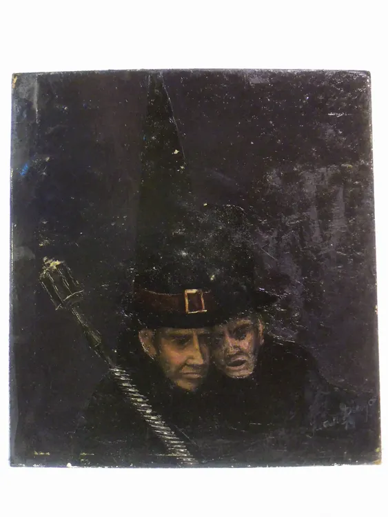Artwork titled "Dos cofrades" made with undefined in the year 1979 by Juan Diego Miguel