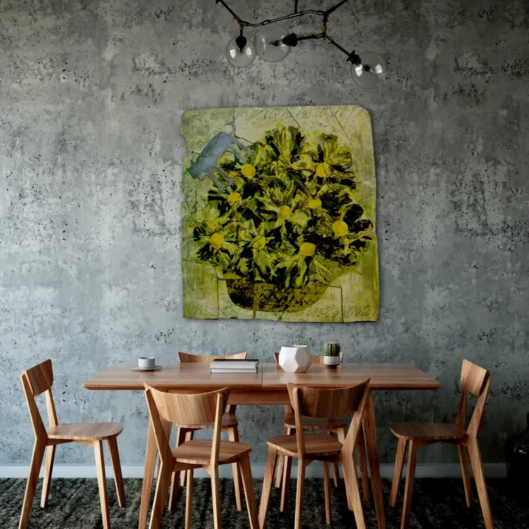 Artwork titled "Florero con bicho" made with undefined in the year 1988 by Juan Diego Miguel
